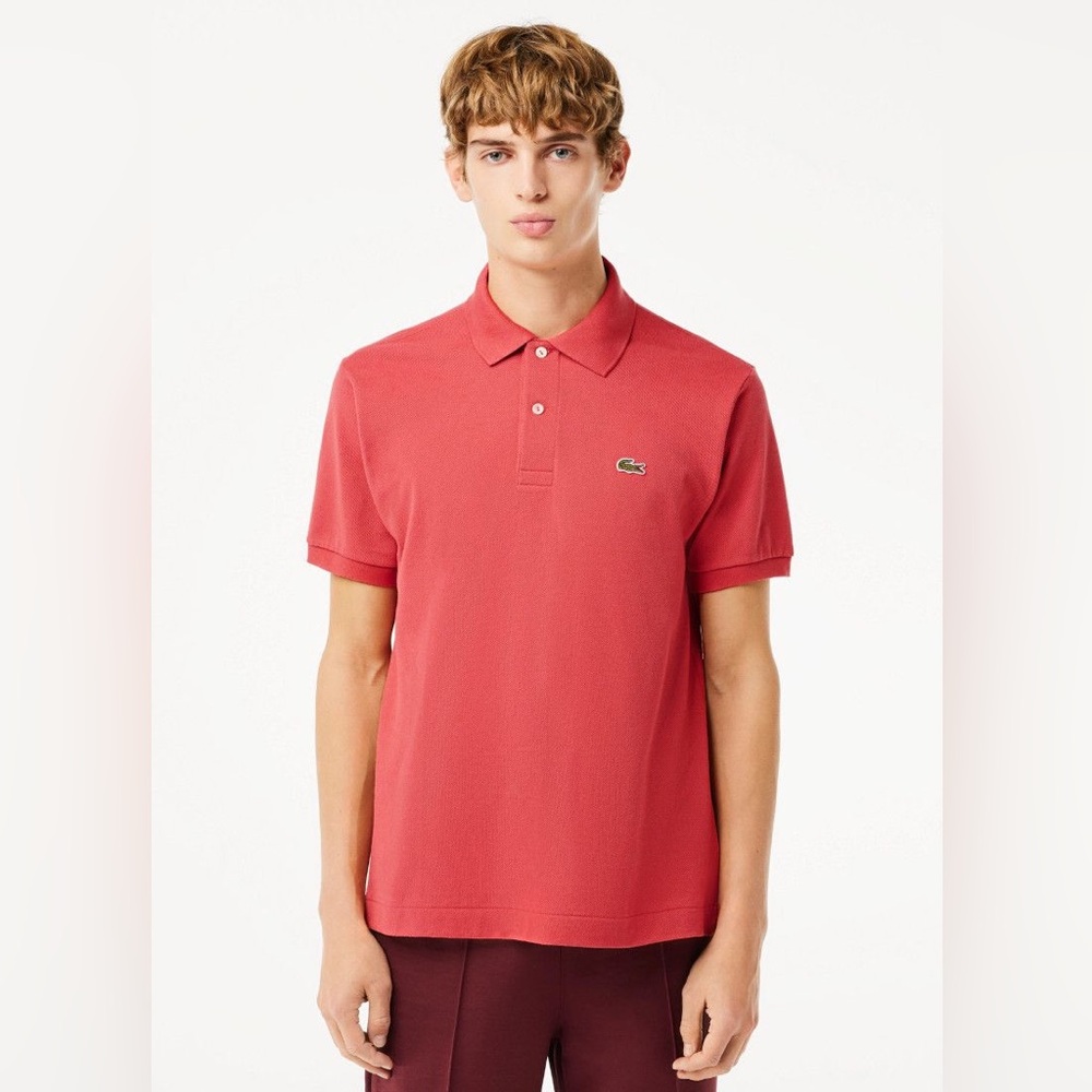 Lacoste Men's Polo Shirt in Coral Red